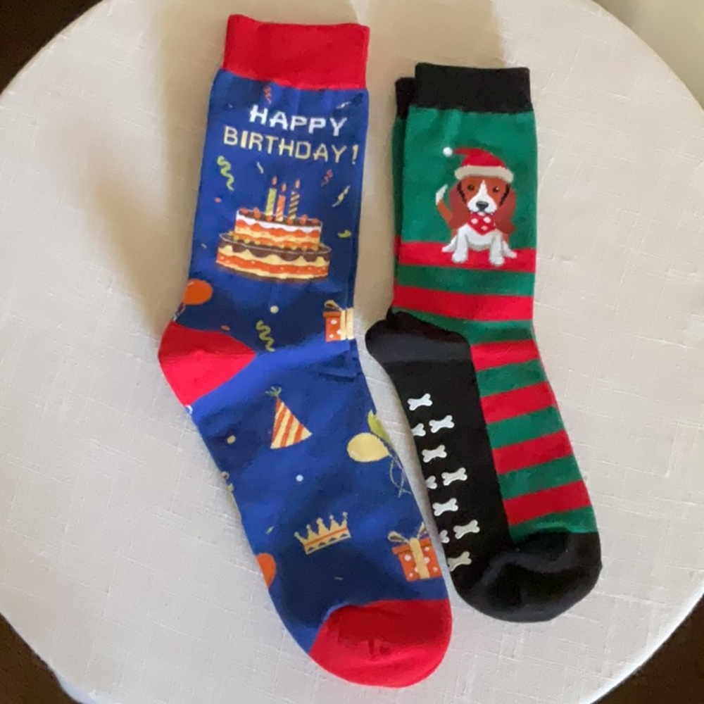 Men’s Birthday and Holiday Socks (New Without Tag)